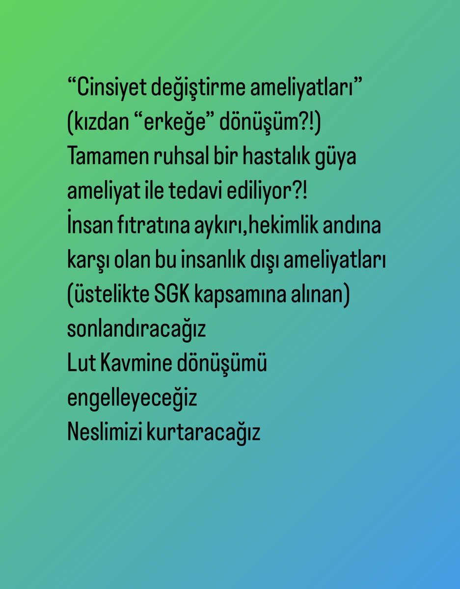 ProfSFindik's tweet photo. Cinsiyet değiştirme ameliyatları?!
Durumun vahametinin anlaşılması için paylaşmak zorunda kaldım (en az yürek burkucu olanı seçtim)
Tedavisi psikolojik/psikiyatriktir
Tıbbın ilk prensibi olan “önce zarar verme” bu uygulamalar ile yerle bir edilmiştir

⁦@ElijahSchaffer⁩ https://t.co/kLSz597Gy2