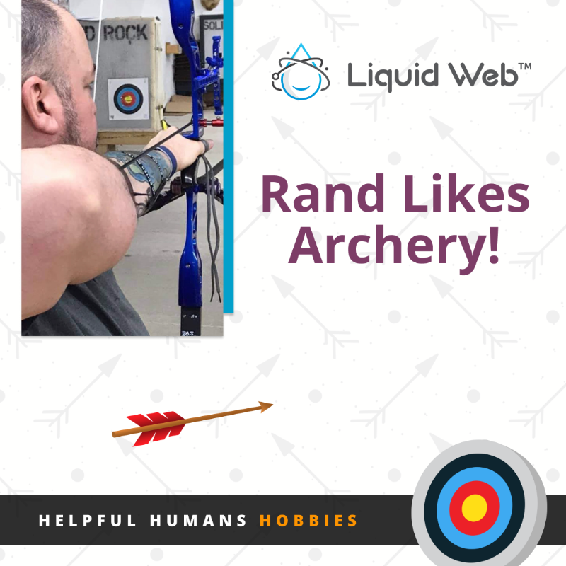 LiquidWeb's tweet photo. Meet Rand! He enjoys #archery! 🏹

#MostHelpfulHumans #Hobbies #LifeAtLiquidWeb