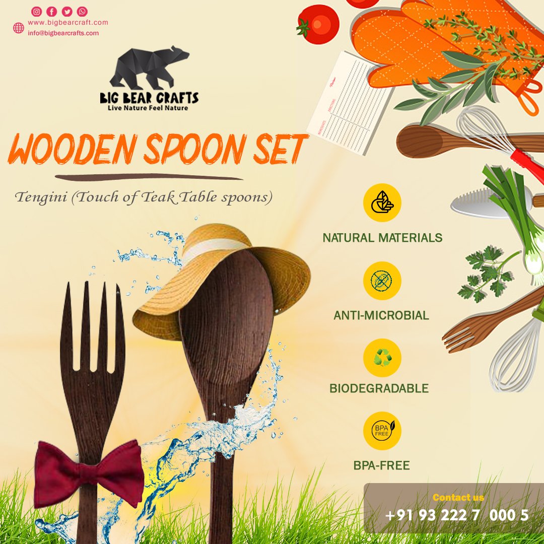 bigbearcrafts's tweet image. big_bear_crafts's

    Wooden Spoon Set😻

100% Naturally eco-friendly, Coconut 📷 📷 📷 📷📷#spoonset #bigbearcrafts #nature #TamilNadu #woodenproduct