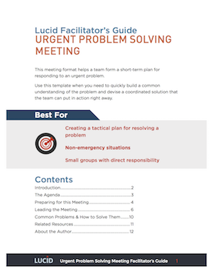 [GUIDE] Urgent Problem Solving Meeting Template by Elise Keith lucidmeetings.com/templates/urge…  #bettermeetings