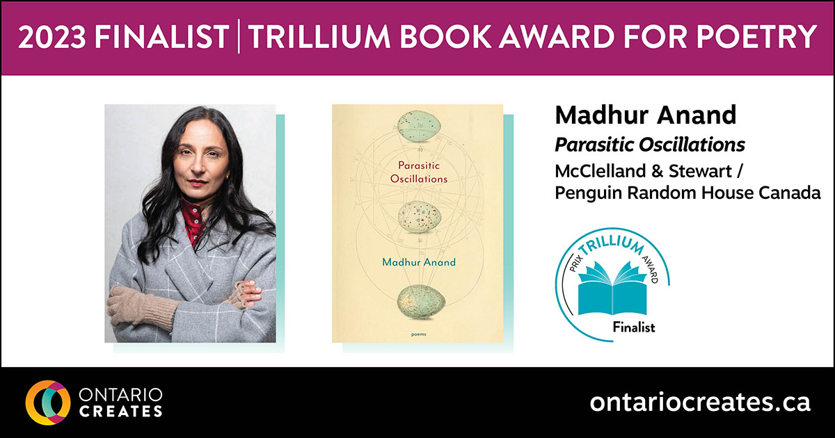 Congratulations to 2023 Trillium Book Award for Poetry finalist, @globalecochange!

Madhur Anand is a poet, and professor of ecology and sustainability. 1/4