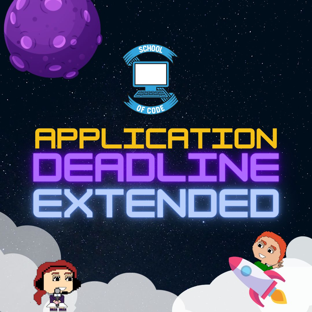 theSchoolOfCode's tweet photo. 📢Don't forget! All eligible applications submitted for our September Bootcamp before the deadline will get the chance to join our BRAND-NEW taster Bootcamp in June!🔥
Launch into 4wks of online workshops, every Thurs evening, 7-9pm, starting 1/6/23🚀
🚨Deadline: 19/5/23, 9am!🚨 https://t.co/F2hhre8dP9