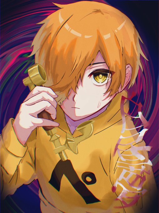 「hair over one eye yellow hoodie」 illustration images(Latest)