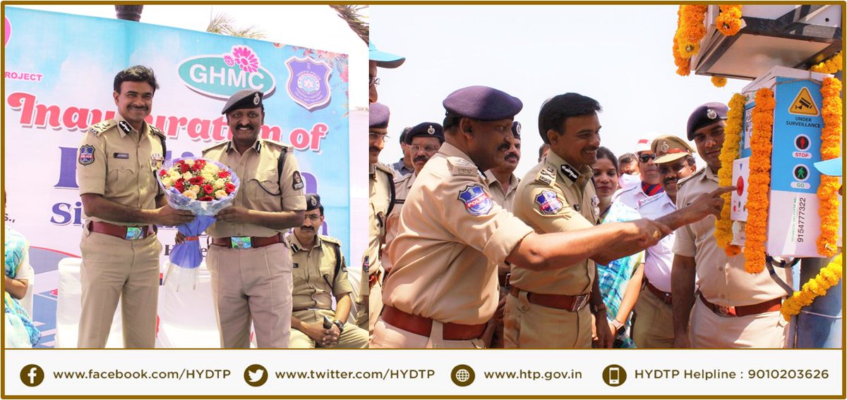 #HYDTPinfo
Today, Sri C.V. Anand, IPS., <a href="/CPHydCity/">CP Hyderabad City Police</a> has inaugurated Pelican Signal at #TankBund for enhancing pedestrian safety. <a href="/CPHydCity/">CP Hyderabad City Police</a> distributed the Kitbags as Welfare Measure &amp; Body Worn Cameras for socially desirable behaviour to the <a href="/HYDTP/">Hyderabad Traffic Police</a> officers.