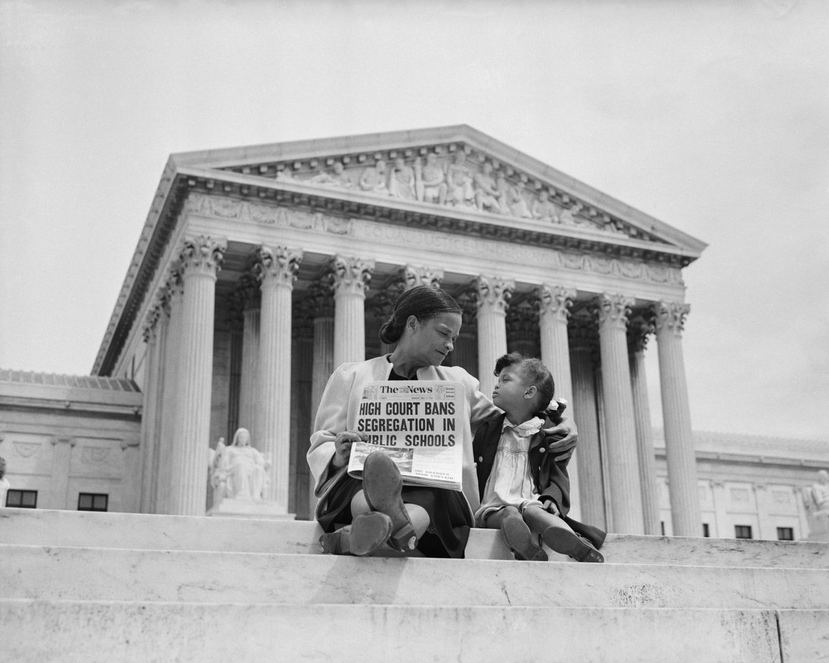 Today we celebrate the 69th anniversary of the landmark civil rights decision in Brown v. Board of Education of Topeka, Kansas. Little known fact: in Topeka, the high school was already integrated. Brown reasonably asked: what's the problem with integrating the elementary school?