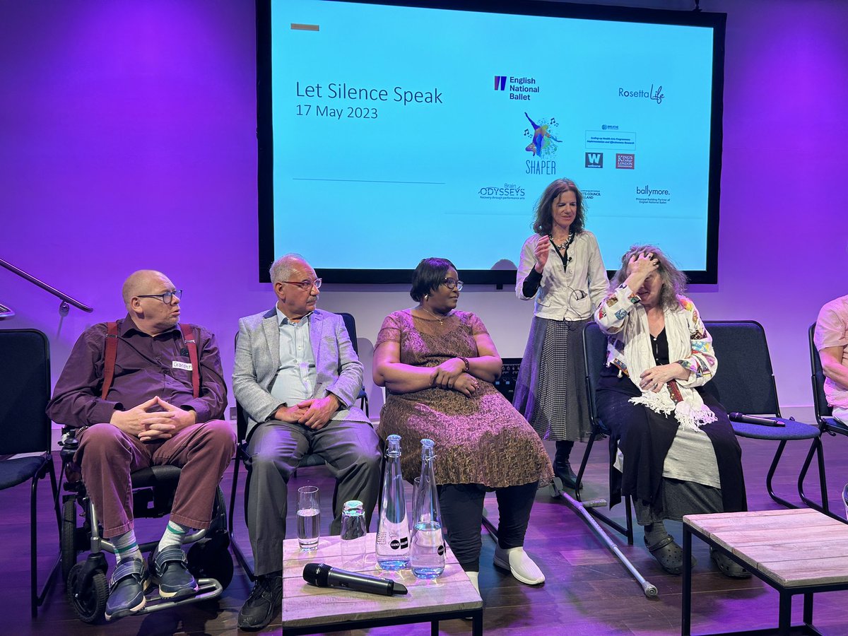 Inspirational talks from our stroke survivors at Let Silence Speak- a symposium at <a href="/SciGalleryLon/">Science Gallery London</a> re outcomes from <a href="/wellcometrust/">Wellcome</a> funded @shaper2020