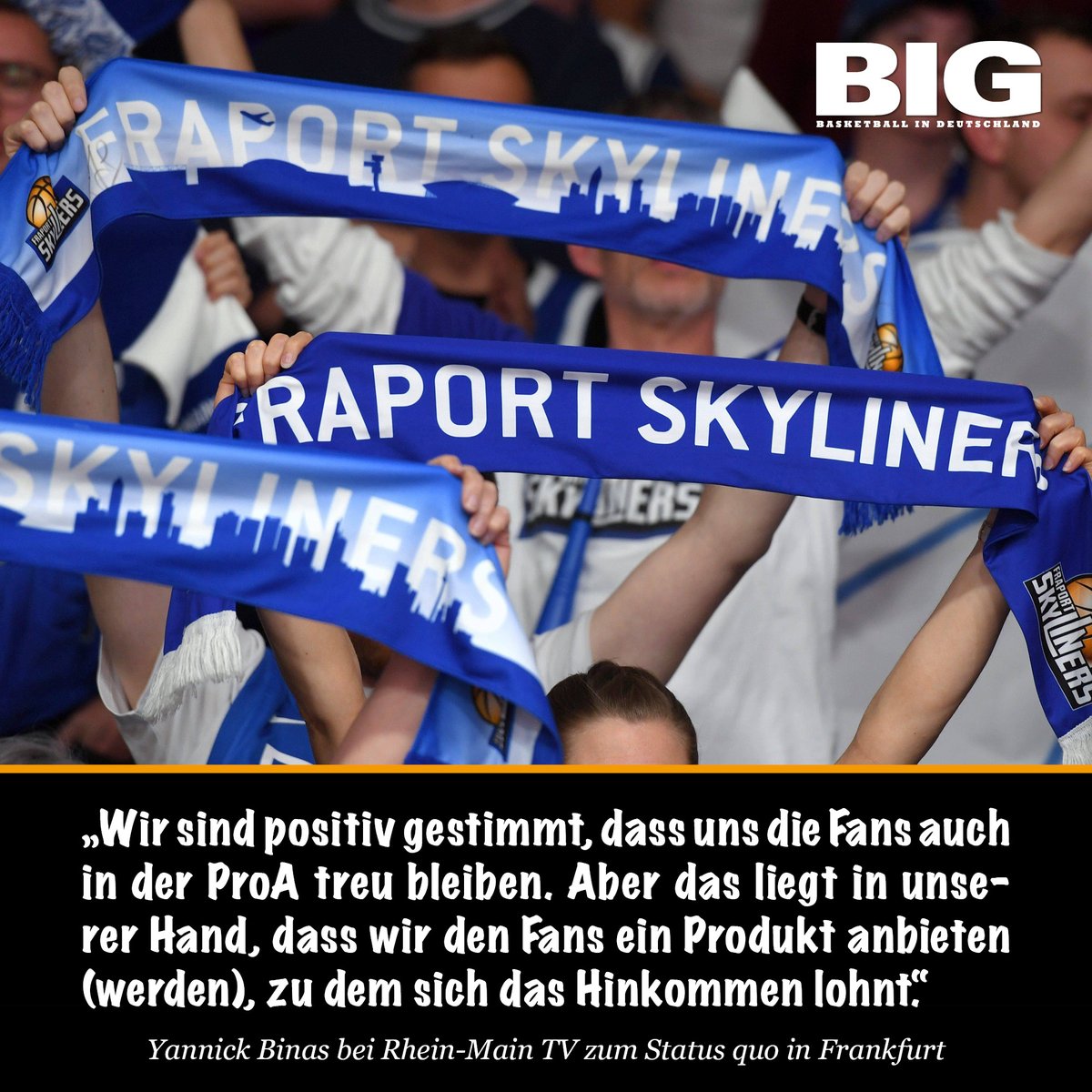 BIG_Deutschland's tweet photo. Nach dem Abstieg in die #ProABaby waren Yannick #Binas und Gunnar #Wöbke bei #rheinmainTV zum Doppel-Interview. Das Geschäftsführer-Duo der @skyliners1999 geht mit einer Mixtur aus Realismus und Optimismus in die #OffSeason. 

📸: IMAGO | Eibner. https://t.co/atB6Mtj605