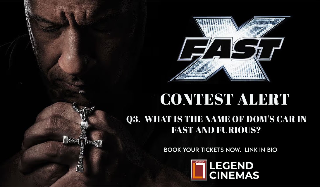LEGEND_CINEMAS's tweet photo. 🏎️💨Contest Alert: Fast &amp; Furious X 🎉🎁
Rev up your engines and brace yourselves for the ultimate contest! 🏁🔥 We're giving you the chance to win some incredible FnB gifts during the screening of the highly anticipated movie "Fast &amp; Furious X"! 🍿🎁 https://t.co/2zvgmnw66K