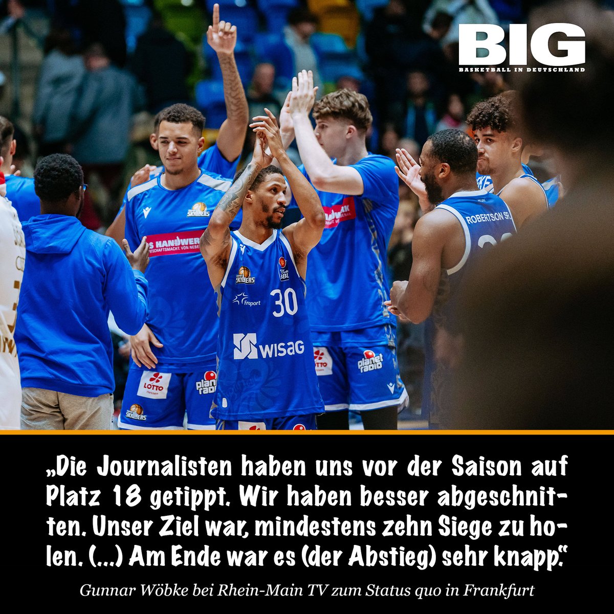 BIG_Deutschland's tweet photo. Nach dem Abstieg in die #ProABaby waren Yannick #Binas und Gunnar #Wöbke bei #rheinmainTV zum Doppel-Interview. Das Geschäftsführer-Duo der @skyliners1999 geht mit einer Mixtur aus Realismus und Optimismus in die #OffSeason. 

📸: IMAGO | Eibner. https://t.co/atB6Mtj605