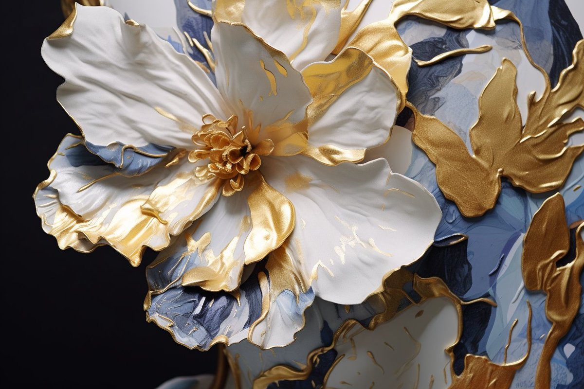 ClaireSilver's tweet photo. fun with textures in midjourney. paint + silk, ceramic, glass https://t.co/SxgA9Ohgz1