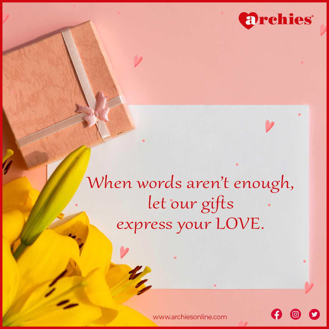 Our gifts says it all!🎁

#quotes #giftingquote #GiftQuote #trending #trendingpost #explore #exploremore #dailyquote #happyquote #archies #archiesgallery #giftitems #gifts #onlinegifts #customizedgifts #ArchiesOnline #gifting #giftforher #giftforhim #shoppingonline #EnjoyShopping