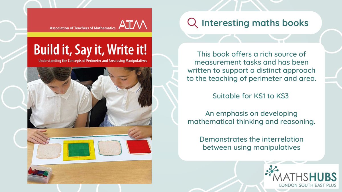 LSE_MathsHub's tweet photo. If you liked our #MathsPodcast recommendation on maths with visuals and manipulatives, check out this book by our very own Local Leader of Maths Education - Pip Huyton.
Authors: @AccomplishEdu @easternmaths Publication: @ATMMathematics https://t.co/fPUCd3mwtl