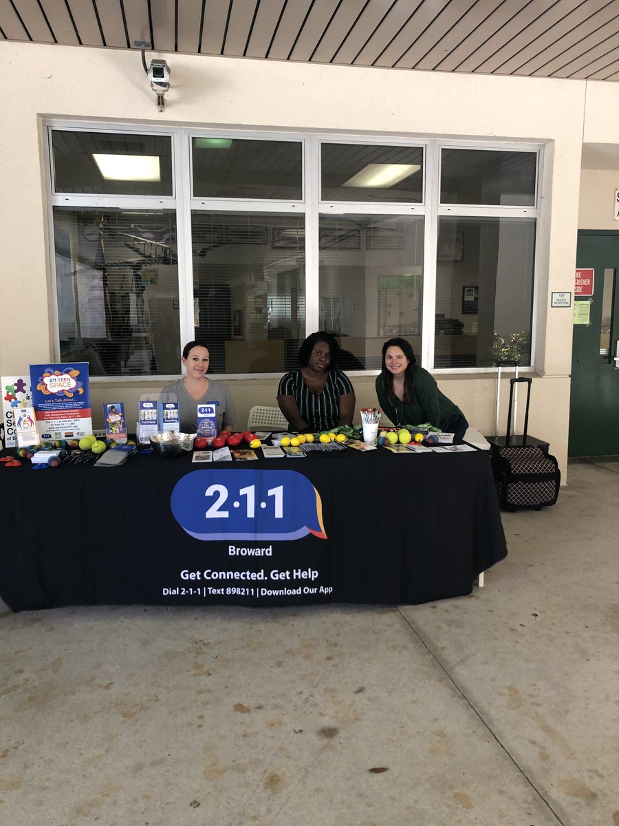 creyes_bcps's tweet photo. This week's collaboration with @211Broward and @ciabcps @FlanaganHS. Did you know that all 988 calls in Broward Co. are routed to 211 Broward? 1 of a handful of crisis call centers in the country is located right here in Broward. https://t.co/VqagHGW85C