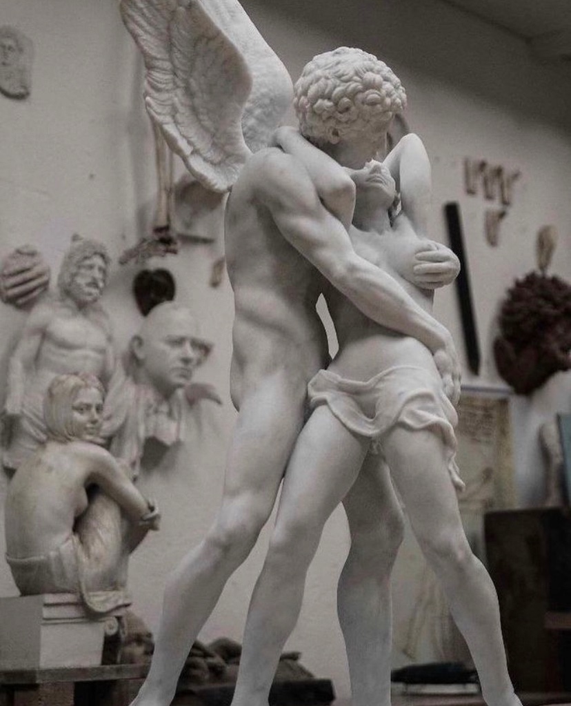 AcademiaAesthe1's tweet photo. Eros and Psyche by Cicero D’Avila (2018) https://t.co/8IY7GSWc0y