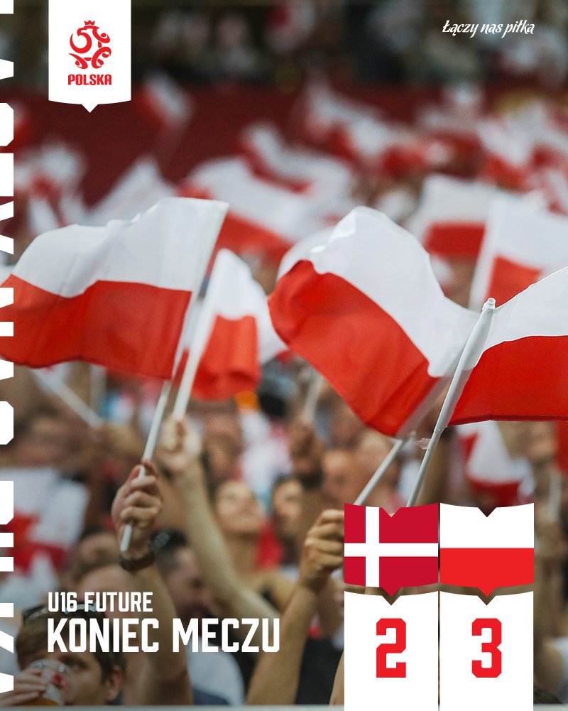 LaczyNasPilka's tweet photo. Reprezentacja Polski U-16 w ramach projektu FUTURE wygrała 3:2 z Danią w pierwszym meczu turnieju towarzyskiego.

Gole dla biało-czerwonych strzelili: Filip Kaczmarek, Igor Busz i Kacper Symula. ⚽️
___________
#DENPOL U-16 🇩🇰🇵🇱 2:3 https://t.co/ymgr7GOCrb