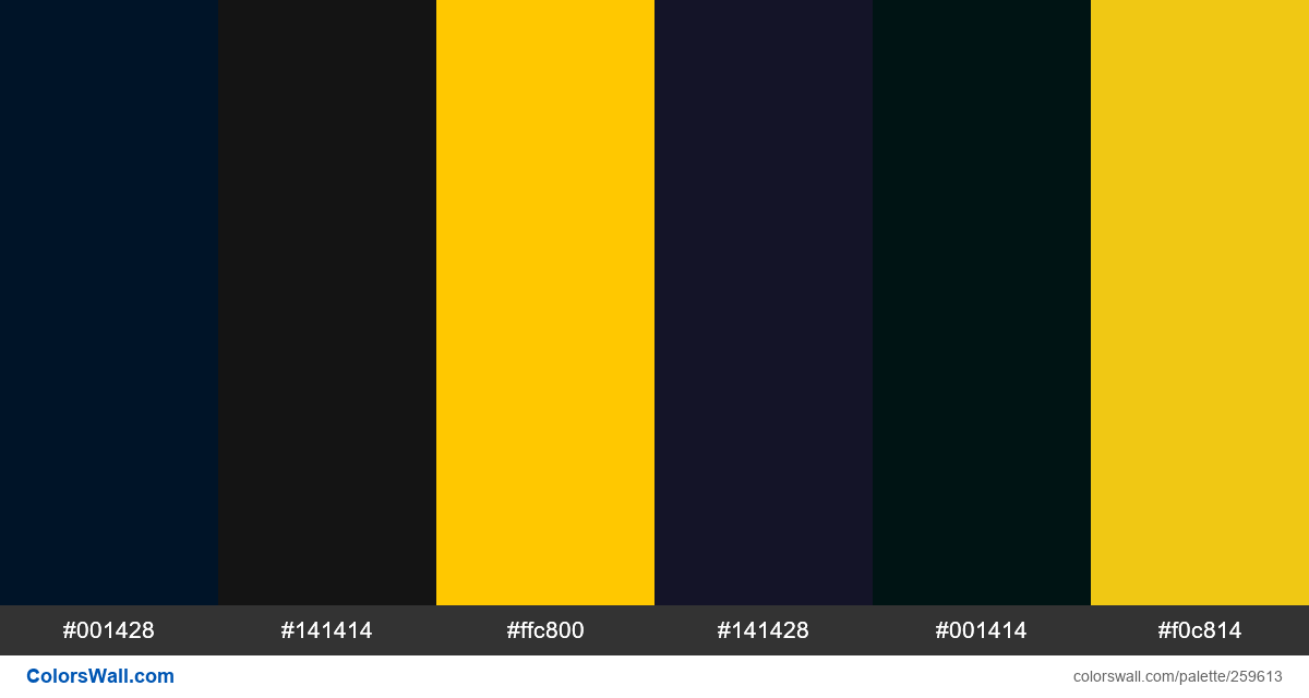 colorswall's tweet image. Freight brand identity lettermark container colours #001428, #141414, #ffc800, #141428, #001414, #f0c814 colors palette colorswall.com/palette/259613