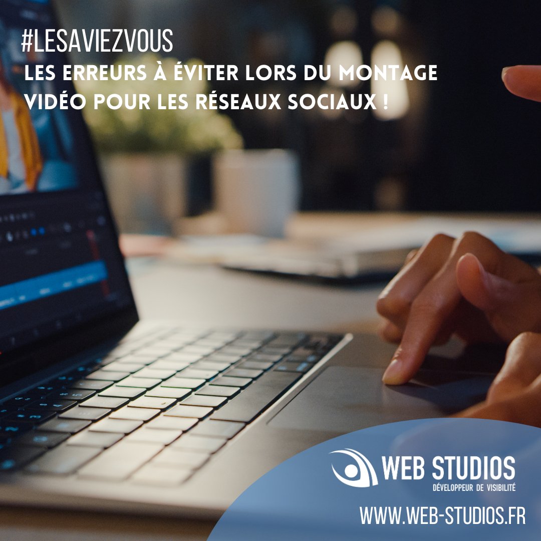 Web_Studios_fr's tweet photo. Voici 10 erreurs à éviter lors du montage de votre vidéo pour les réseaux sociaux : https://t.co/bf6oafGQ3q