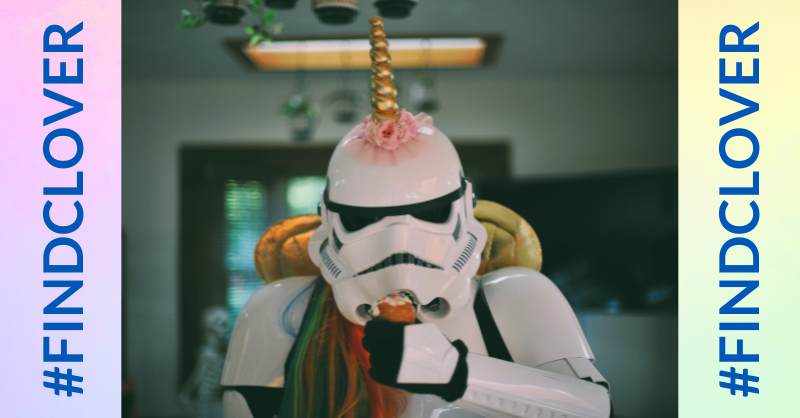We're searching the entire universe for Clover! Even the dark side loves a good cupcake 🧁. -Joey Nelson, TS-4602, 501st Legion, Ohio Garrison ✨ Send us your clues from Clover: oki.wish.org/findclover 🦄 #FindClover #MakeAWish #unicorn