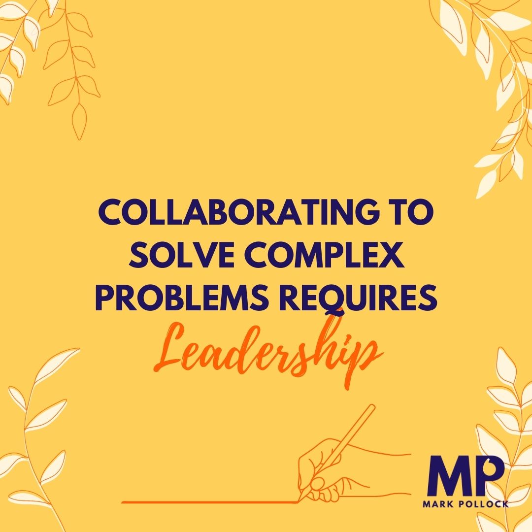 markpollock's tweet photo. Collaborating to solve complex problems demands leadership. It requires leaders  to forge connections to break through silos across disciplines and bring people together to tackle the greatest challenges of our time.  

#MPmotivation #LeadershipQuotes #MotivationalQuotes https://t.co/i2wdORocmq