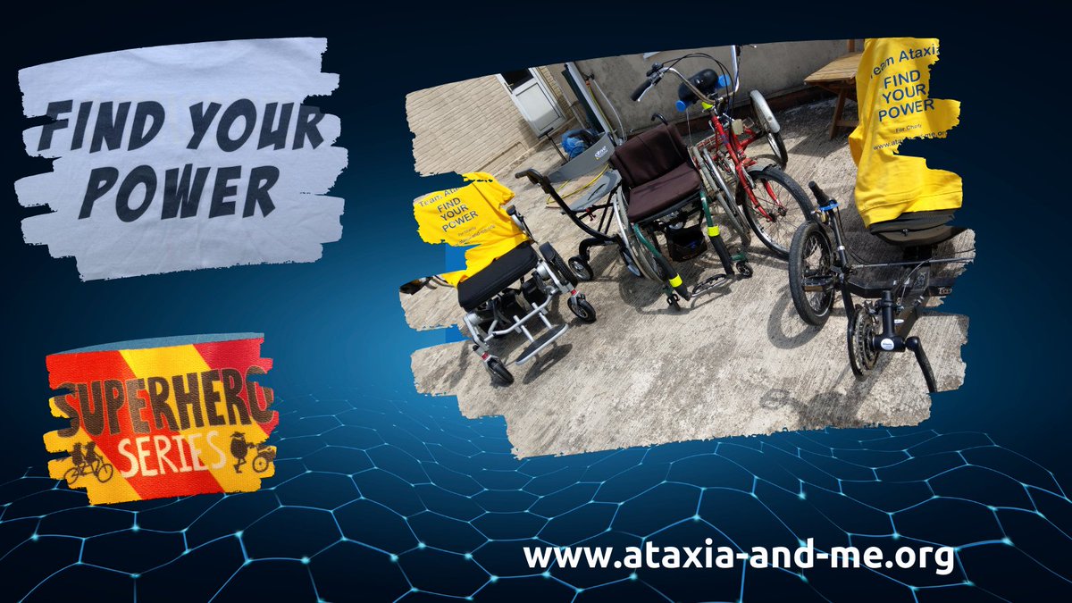 #FindYourPower to Join Team #Ataxia #patients #charity Wales as we have #fun while #Fundraising from HOME (and get your #Medal
with @SuperheroTri   at home event
 and sign up at superheroseries.co.uk/2023-at-home-s…