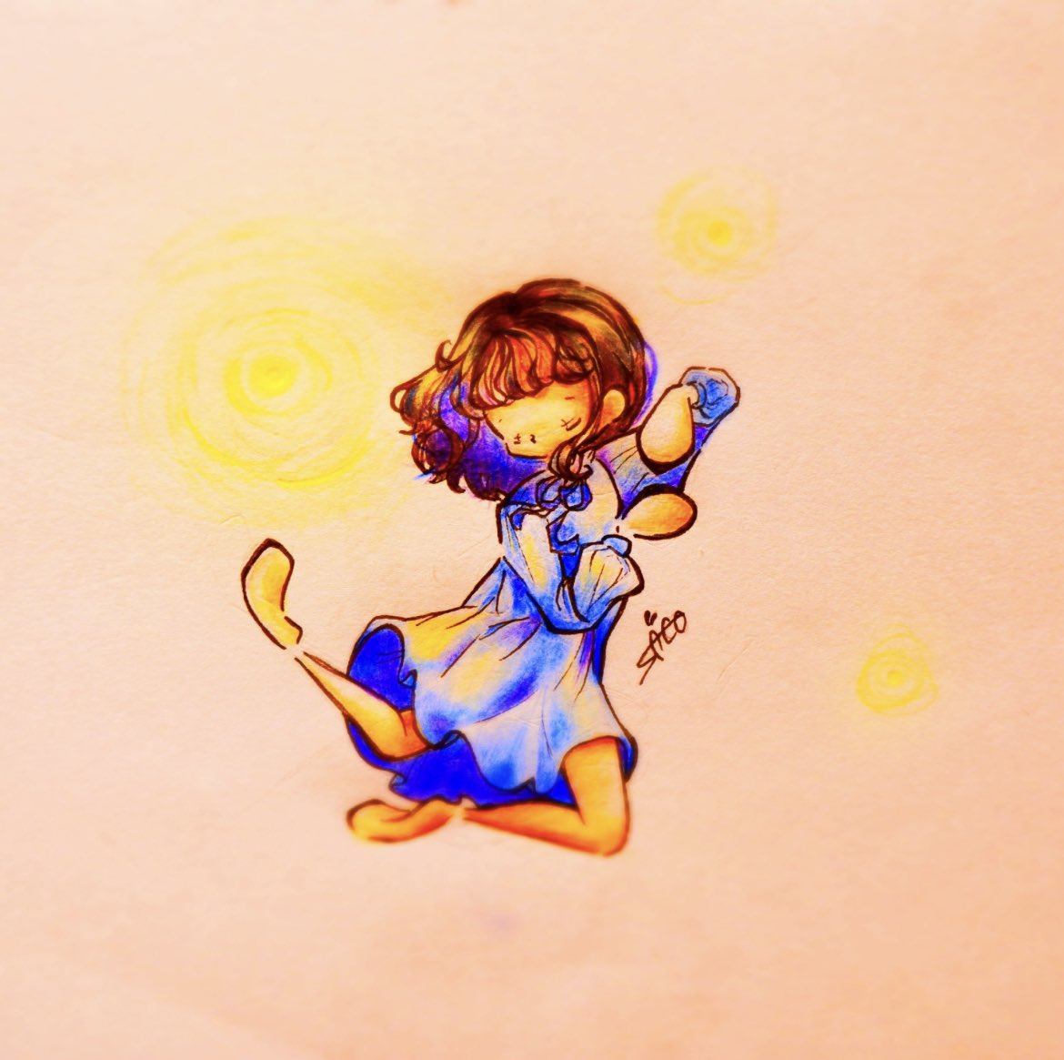 高校時代の後輩が描いてくれました🌸
私がInstagramにあげたダンス動画を見て衝動的に描いてしました！と。
これほど嬉しい事はありません😌
私の伝えたい”何か”と彼女が受け取った”何か”が繋がった証でもあると思います。
これからも伝え続けていきたいです。

#expresserperson