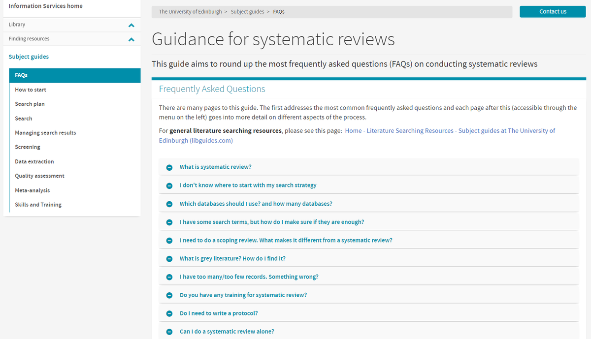 EdUniLibraries's tweet photo. Are you doing or planning to do a Systematic Review? Not sure where to begin? Our Systematic Review guide may be exactly what you need, including FAQs and detail on different aspects of the process. Why not take a look? 🔗https://t.co/smAvrQtXOM #SystematicReviews https://t.co/igBdbdqrDT