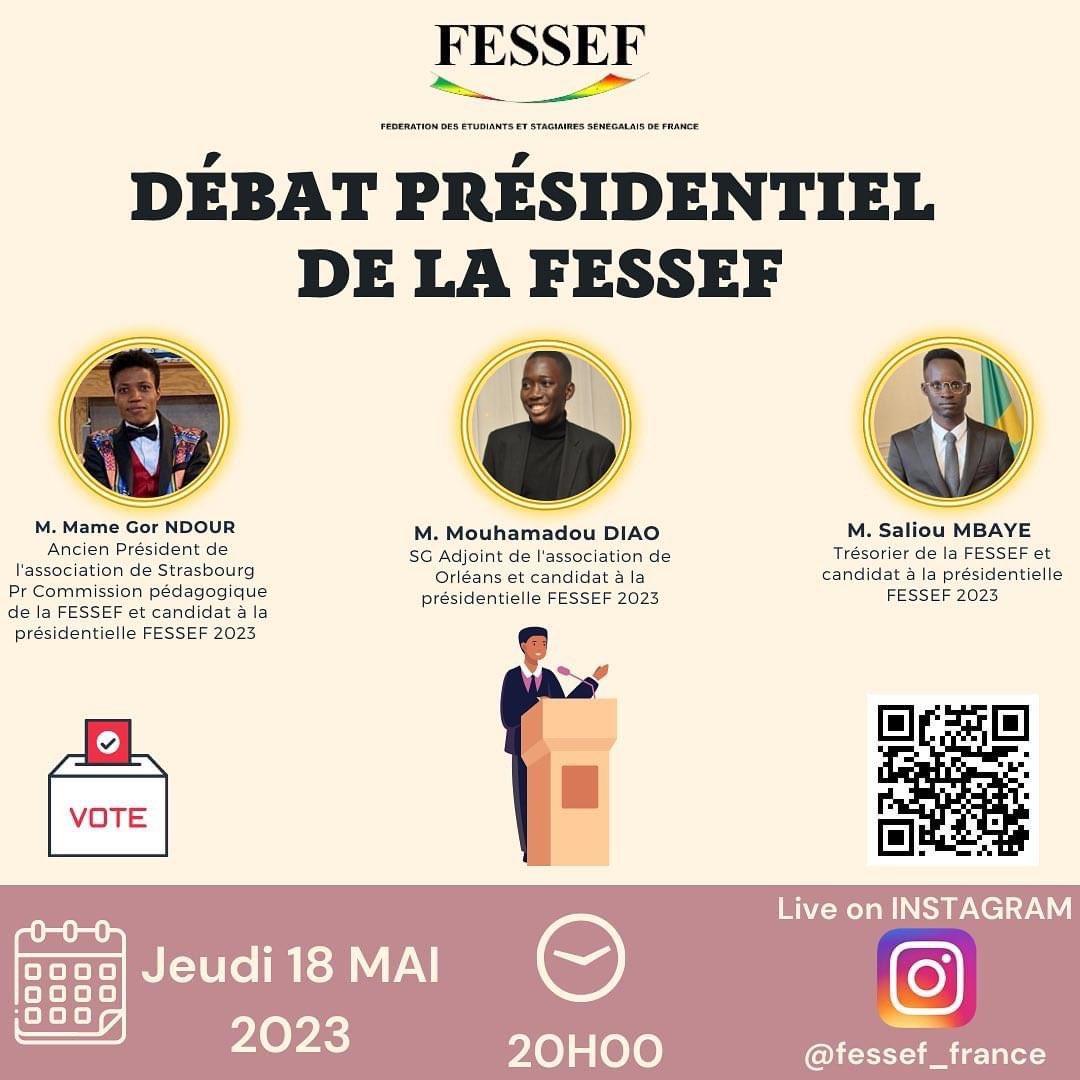 fesseffrance's tweet photo. La FESSEF organise un débat présidentiel en live entre les candidats au poste de la présidence. Ne vous le faites surtout pas raconter. RDV est donné ce Jeudi 18 mai à partir de 20h GMT sur notre page instagram @fessef_france
#fessef #fesseffrance #agfessef #ag #vote https://t.co/9sL4937g2X