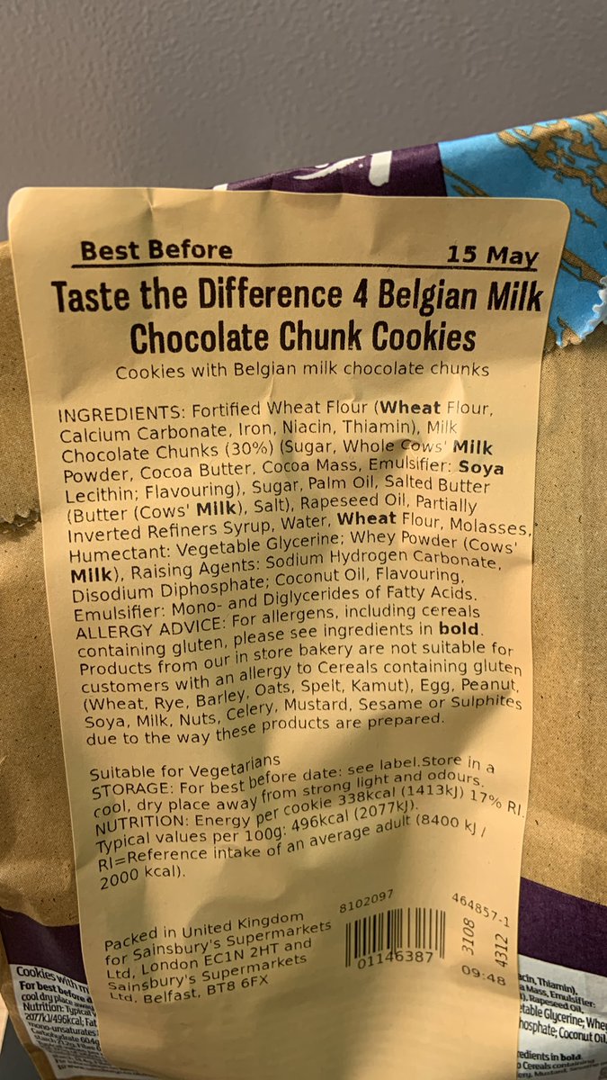 SlesserMark's tweet photo. Just bought cookies at @sainsburys for the train and they’re 2 days out of date 🤦‍♂️ https://t.co/DLkx912nVx