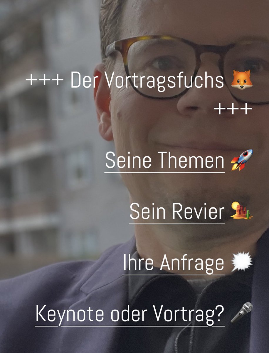 personal_news's tweet photo. Sie suchen einen maßgeschneiderten Vortrag für Ihre nächste Veranstaltung zu Themen wie #Agilität, #Leadership und #Innovation? Dann müssen wir reden!

Inspirationen gibt’s direkt beim Vortragsfuchs 🦊 https://t.co/4U6yOmsjNI

#vortrag #keynote #agilität #leadership #innovation https://t.co/hSSo2feCEh
