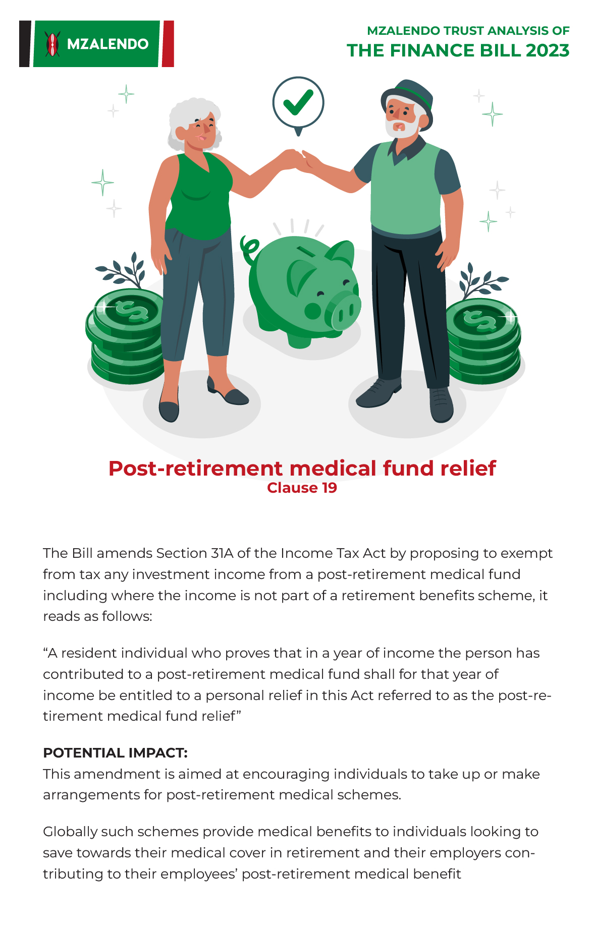 Mzalendo on X: &ldquo;7. Clause 19 on post-retirement medical fund 
