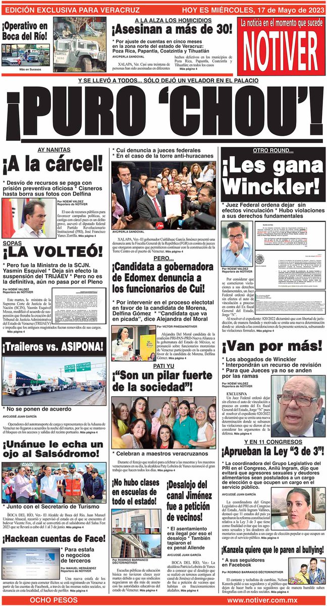 NOTIVER's tweet photo. Y SE LLEVÓ A #TODOS ... SÓLO DEJÓ UN #VELADOR EN EL #PALACIO
#CUI #DENUNCIA A #JUECES #FEDERALES
EN EL #CASO DE LA #TORRE ANTI- #HURACANES https://t.co/eTrHYvpA1h