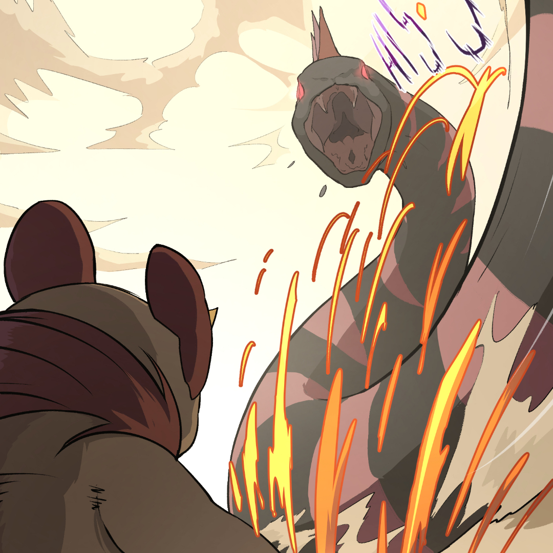 Portal_Comic's tweet photo. Imagine standing up against a giant snake. 🐍 That's bad bad. Who do you think will win?

Read Portal Fantasy here:
https://t.co/N5S6uOvhMc

#PortalFantasy #Webcomic https://t.co/Ru8D7ufIRj