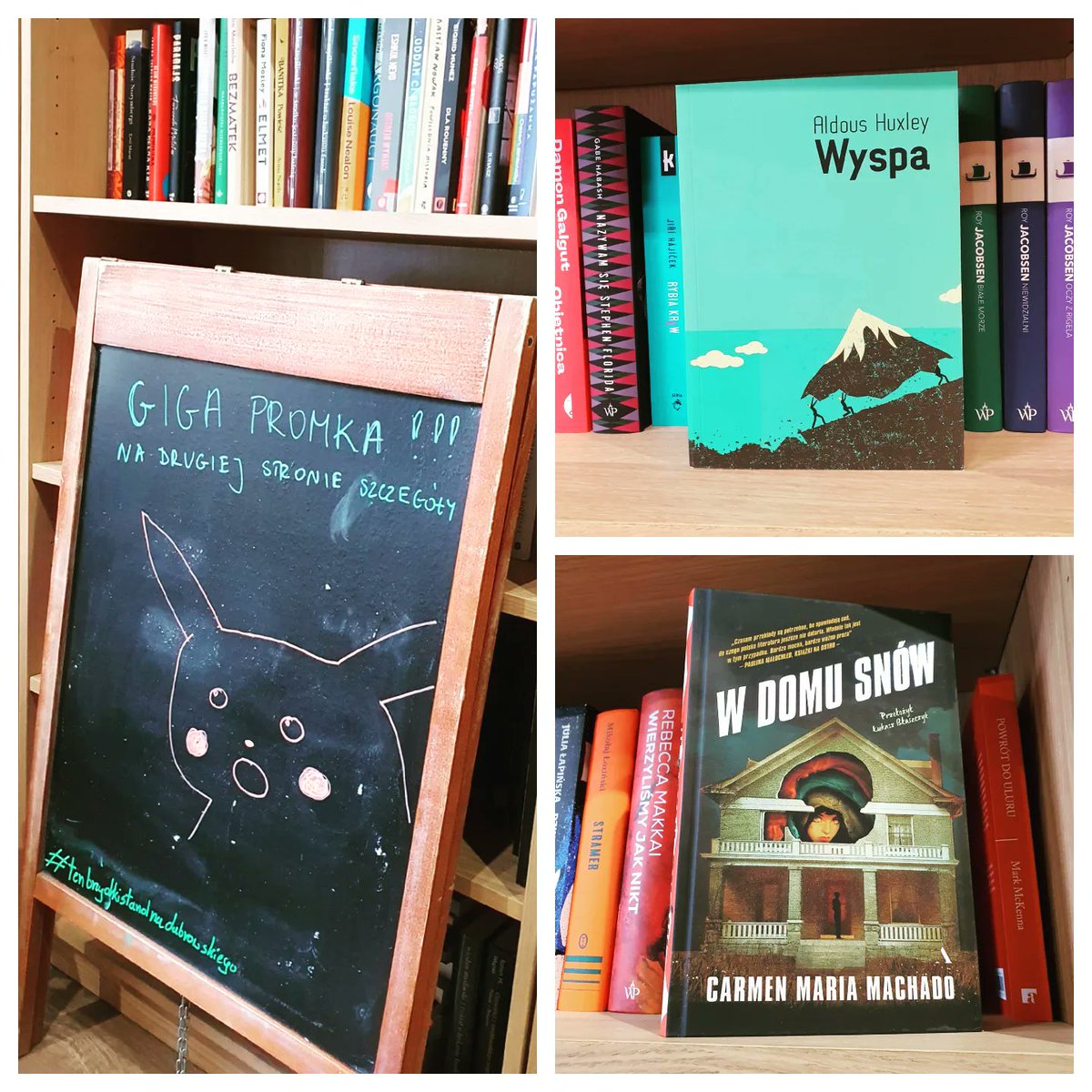 nerdheimpl's tweet photo. W ramach przygotowań do #weekend.u łazimy po #księgarnie... Stali bywalcy naszego IG już wiedzą, że jedna z naszych ulubionych to #Bookowski #Poznań
Patrzcie, jaki #Pikachu na was czeka!
#księgarniekameralne #książki #czytanie #czytanko #aldoushuxley #CarmenMariaMachado https://t.co/qJannvSexB