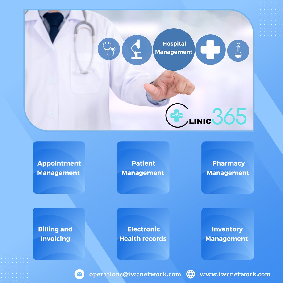 iwcnechno's tweet photo. Efficiently manage your hospital/clinic operations with our intuitive software solution, empowering you to streamline workflows, improve resource utilization, and deliver exceptional patient care.
#software #Hospitals #Clinics #HospitalManagment #ClinicManagment https://t.co/VjFeSOQX5w