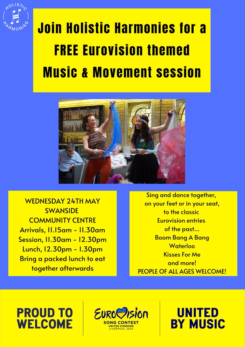 Please invite your service users to this one off session at Swanside Community Centre...

#Eurovision2023 #eurostreet #eurogrant #cultureliverpool