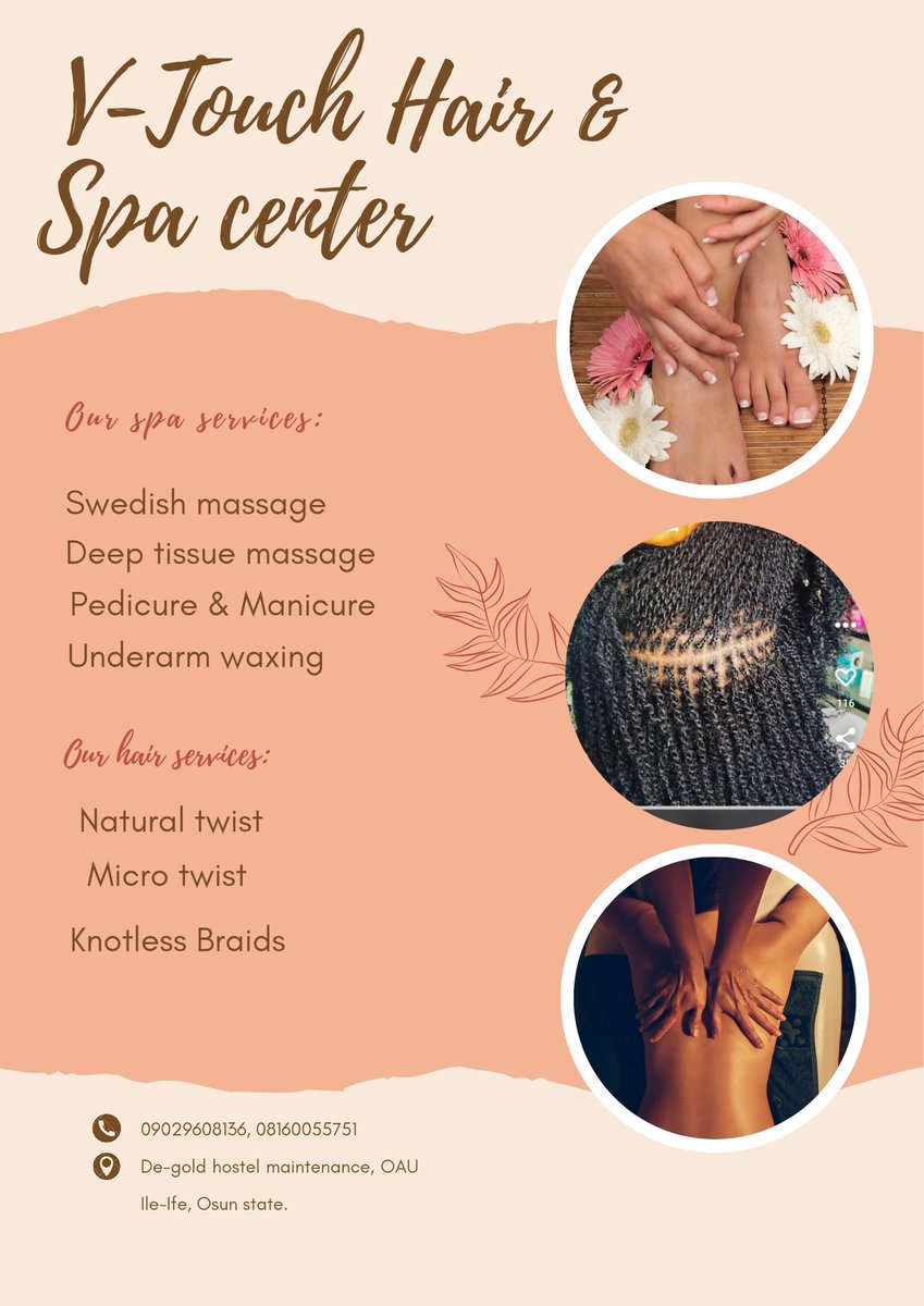 Victoria__Etim's tweet photo. Introducing the ultimate destination for relaxation and rejuvenation - our brand new hair and spa! If you're looking for a luxurious and pampering experience that will leave you feeling refreshed and revitalized, then look no further. https://t.co/HLuUz5evhu