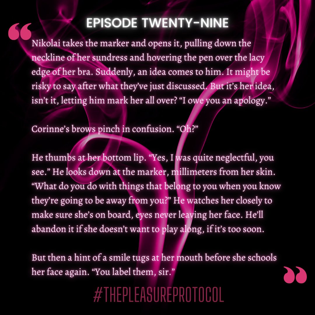 KatAlexAuthor's tweet photo. Corinne offers Nikolai a way to stake his claim, and he jumps at the opportunity.

Episode 29 of The Pleasure Protocol is LIVE on Kindle Vella! Follow the link below to start reading TODAY!
https://t.co/YwstbSHz3n

#ThePleasureProtocol #TPP #HighProtocol https://t.co/Fy0YyeS8cV