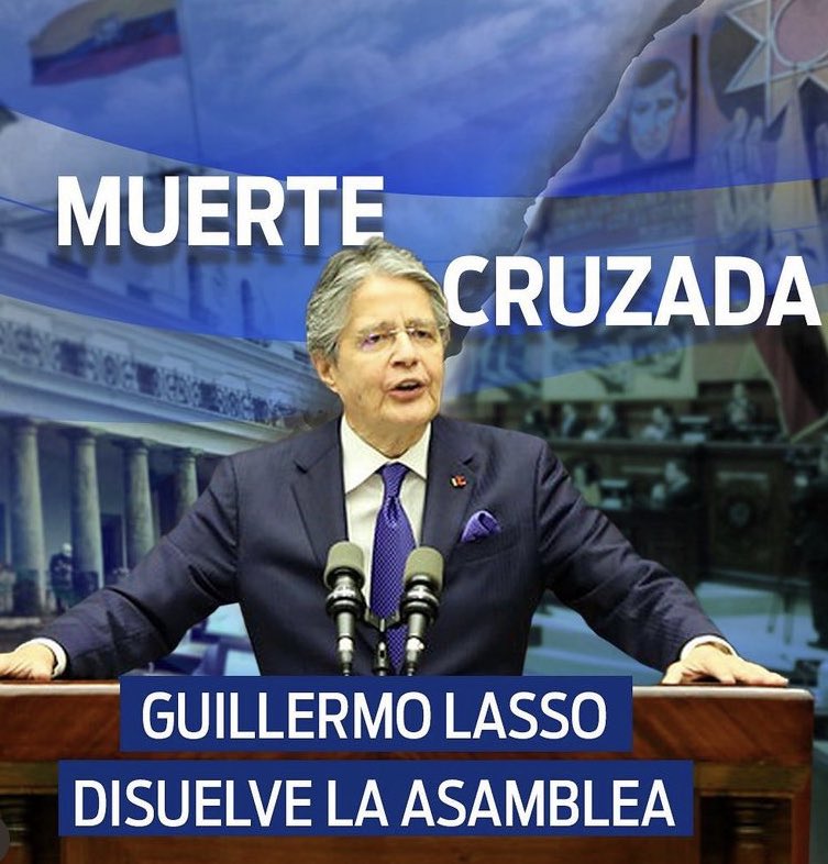 CristinaReyesec's tweet photo. El presidente @LassoGuillermo los "madrugó" y con el decreto de muerte cruzada acabó con esta novela dejando a algunos con los churos hechos.
Esta decisión democrática, amparada en la Constitución prevé  elecciones generales inmediatas. https://t.co/QxjlJ1YeSG