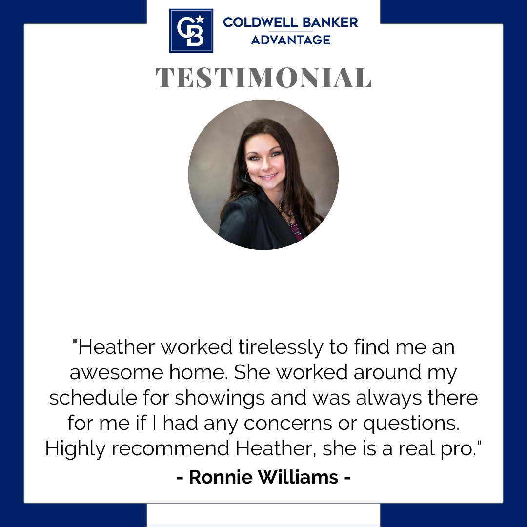 Congratulations on another great testimonial Heather Thompson! For all of your real estate needs, contact her today at (910) 670-5766  #HomesCBA #ColdwellBankerAdvantage #FayettevilleRealEstate #FayettevilleNorthCarolina #CBAdvantage #HomeBuying #HomeRenting #HomeSelling #Realtor