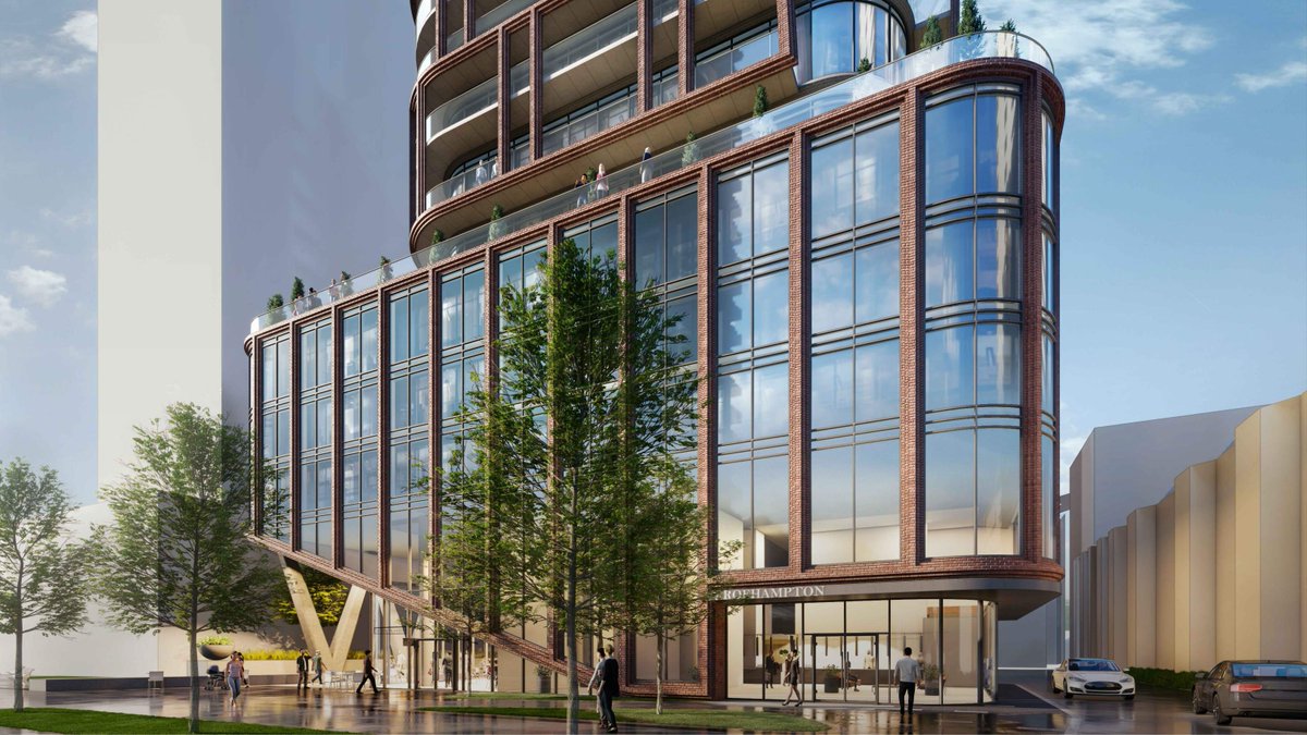 ProjectEND's tweet photo. Resubmission from @ReserveProp, Westdale &amp; @ibigroup at 77 Roehampton. Project looks good, but this developer's doubling down on appalling elevator service continues unabated: 4 cabs for 624 units here. This will only get worse until elevators are put into the code. @oaarchitects https://t.co/zViZhkWSOw