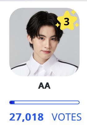 baanSongA's tweet photo. 🏠 เรียกรวมพลังคนรักน้องเอเอจำนวนมาก

ตอนนี้เอเออยู่อันดับ 3 นะคะ อย่าลืมกดโหวตให้น้องนะคะ ถ้าใครสะดวกและพอมีเวลาว่าง สามารถเข้ากลุ่มโหวตน้องได้นะคะ ต้องการคนช่วยจำนวนมากเลย🥺🤍

🔗 https://t.co/RdDRZofTEq

#AAashirakorn
#789TRAINEE
#789SURVIVAL https://t.co/vuh8rQ8xUC
