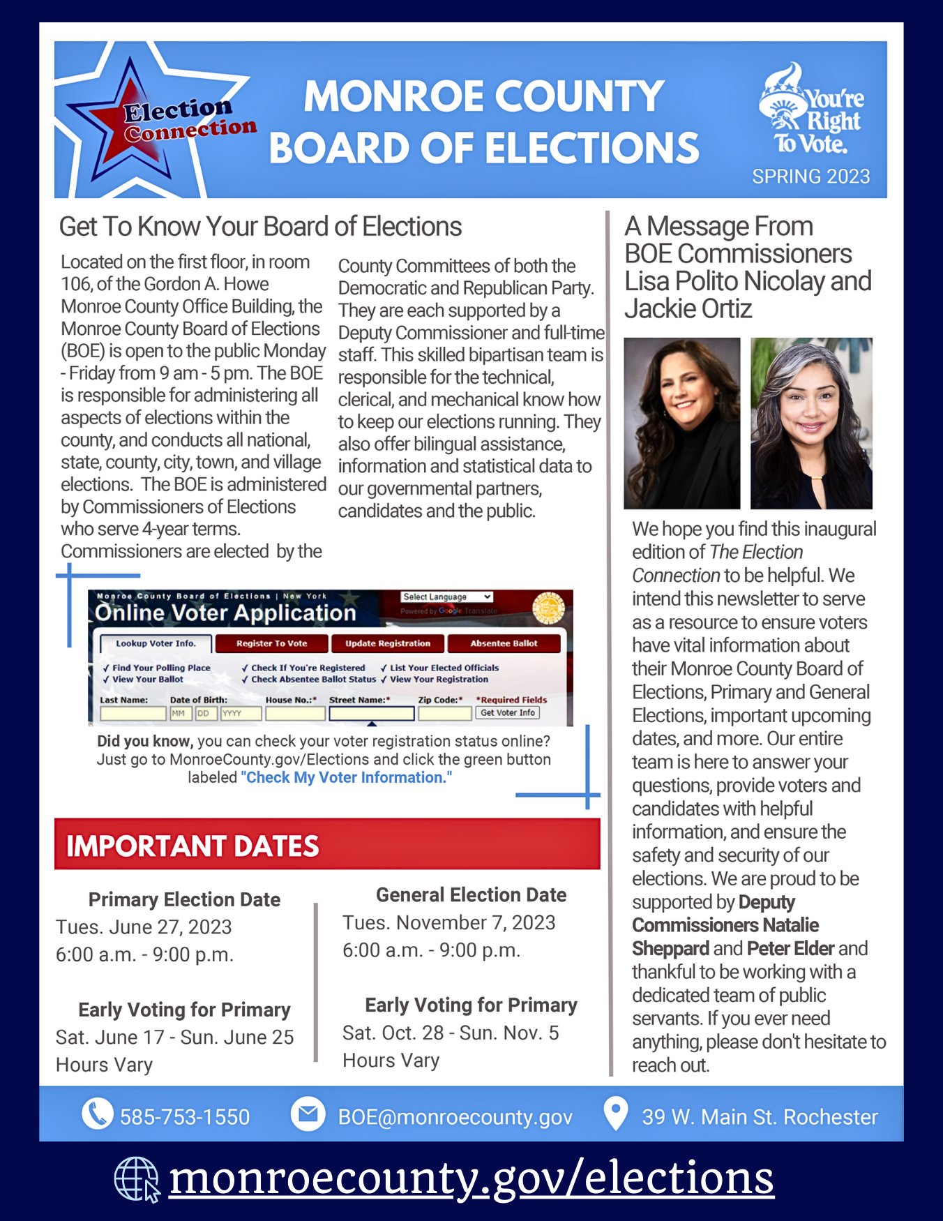 ster, NY on Twitter "Monroe County Board of Elections New Election