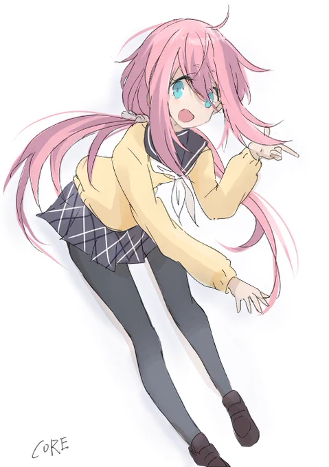 ピンク髪子ちゃん #ゆるキャン△  #落書き 