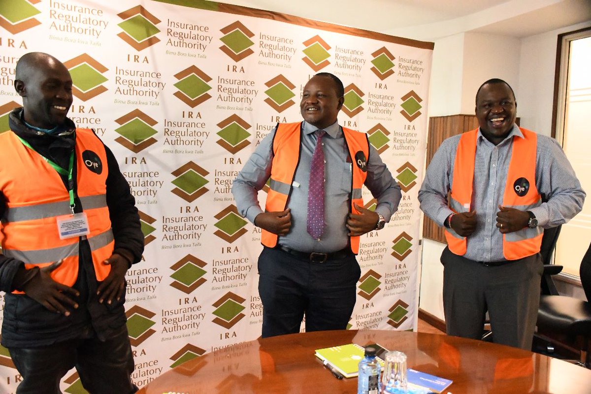 ira_kenya's tweet photo. Towards Insurance Inclusion...Earlier today, the IRA  Chairman of the Board of Directors Hon. @MwambuMabongah hosted @KevinMutiso; Co-founder and CEO of Oye to discuss possible areas of collaboration for enhanced insurance uptake by boda boda riders. https://t.co/AcR4nON8W7