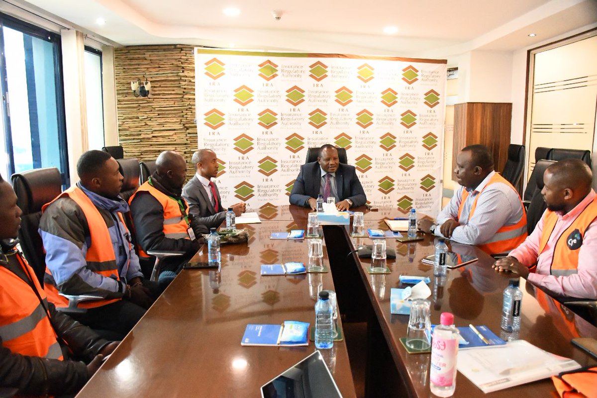 ira_kenya's tweet photo. Towards Insurance Inclusion...Earlier today, the IRA  Chairman of the Board of Directors Hon. @MwambuMabongah hosted @KevinMutiso; Co-founder and CEO of Oye to discuss possible areas of collaboration for enhanced insurance uptake by boda boda riders. https://t.co/AcR4nON8W7