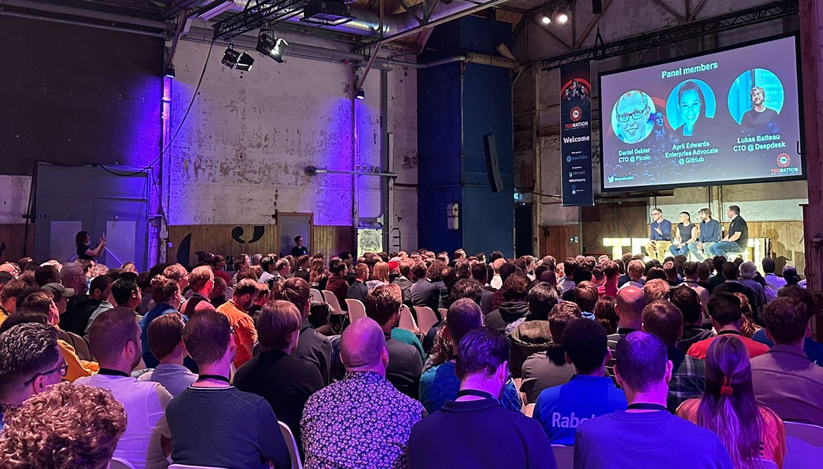 Bert Jan Schrijver (@bjschrijver) on Twitter photo Had a great time hosting a panel discussion about the impact of AI on developers - thanks <a href="/daniel_gebler/">Daniel Gebler</a>, <a href="/TheAprilEdwards/">TheAprilEdwards</a> and <a href="/lukasbatteau/">Lukas Batteau</a> for sharing your insights with the @TEQnation2023 audience!
#TEQnation2023 Had a great time hosting a panel discussion about the impact of AI on developers - thanks <a href="/daniel_gebler/">Daniel Gebler</a>, <a href="/TheAprilEdwards/">TheAprilEdwards</a> and <a href="/lukasbatteau/">Lukas Batteau</a> for sharing your insights with the @TEQnation2023 audience!
#TEQnation2023