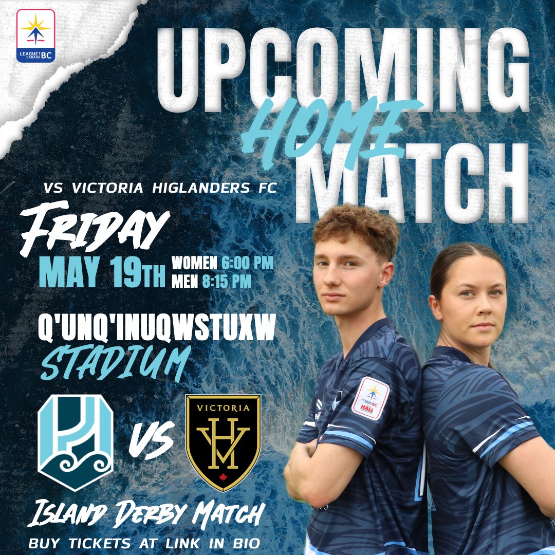 nufcleague1's tweet photo. 🏝️🌊ISLAND DERBY MATCH🌊🏝️

This Friday, your Harbourside FC face off against their island rivals @HighlandersFC at Q’unq’inuqwstuxw Stadium (6:00 women’s 8:15 men’s). Tickets can be bought at the link in our bio🎟️
#ForTheHarbour
#HarboursisdeFC https://t.co/eKLMlI4T1t