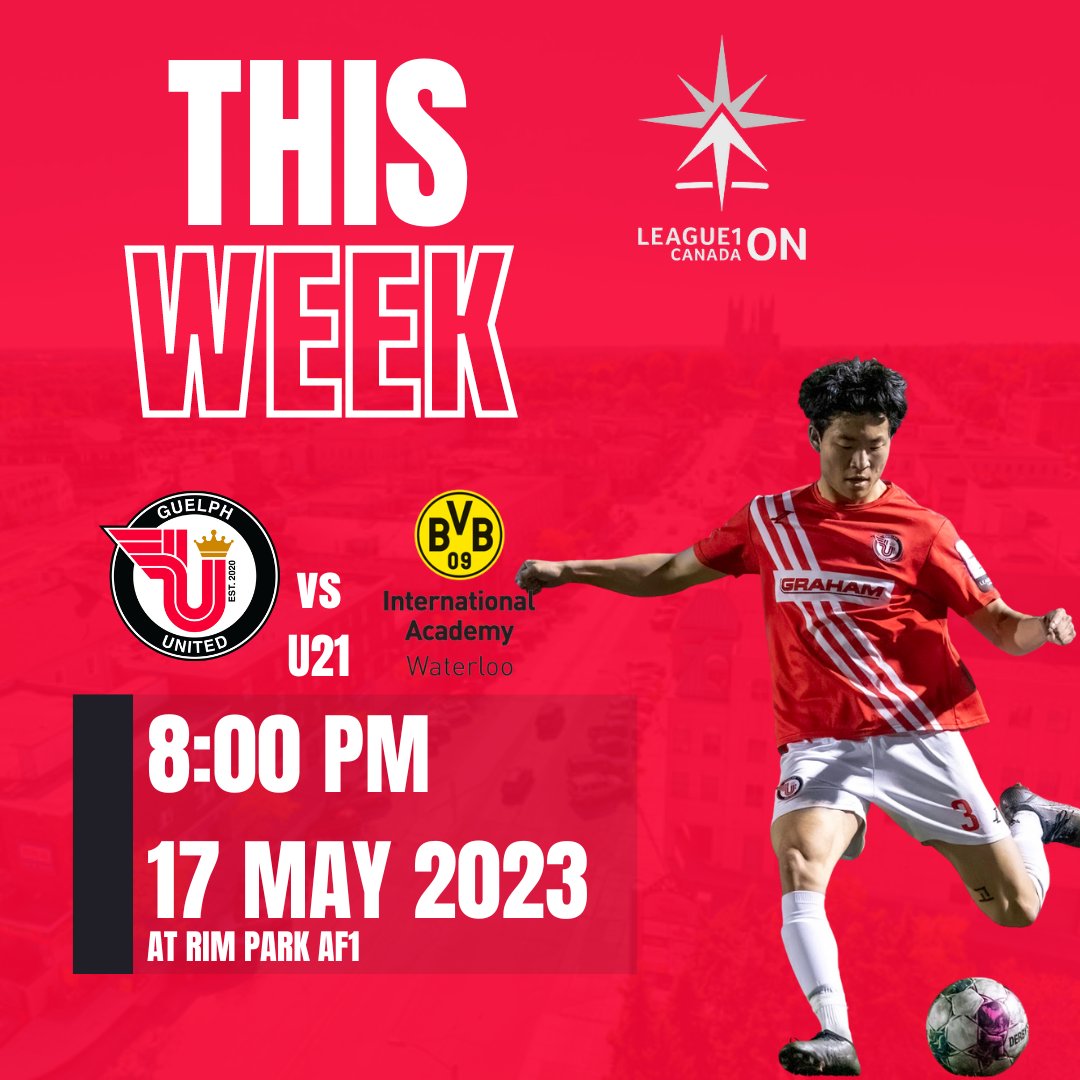 guelphunitedfc's tweet photo. Catch some reserve action this week!

Your U21 Reserves face off with BVB IA Waterloo away while the U19 Reserves will play St Catherines Roma at home!

#WeAreUnited https://t.co/2pg27yWBlE