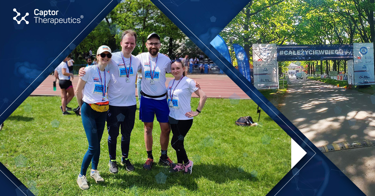 20 employees of Captor Therapeutics took part in the 11th edition of @BiegFirmowy - the charity relay race, the main goal of which is to help and raise funds for the treatment and rehabilitation of the beneficiaries of the Everest Foundation.