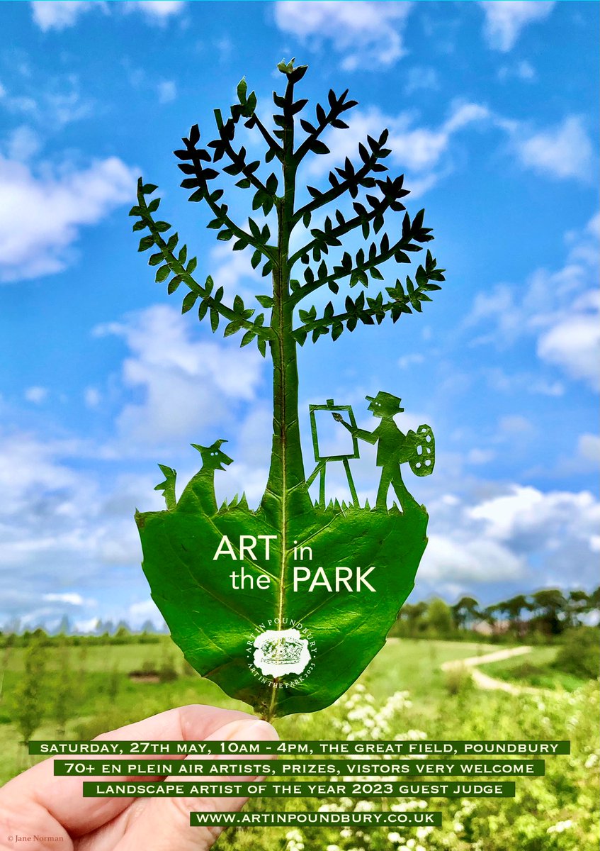 Participate or just come and see over 70 artists at work during Art in the Park, on The Great Field, Poundbury. 27th May 10am - 4pm
#art #artevent #outdooradventures 
<a href="/FinnCNotman/">Finn Campbell-Notman</a>